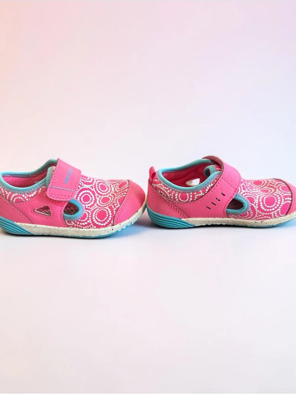 Merrell Kids Bare Steps H2O Chroma Water Shoes Pink Turquoise Size 7 Toddler